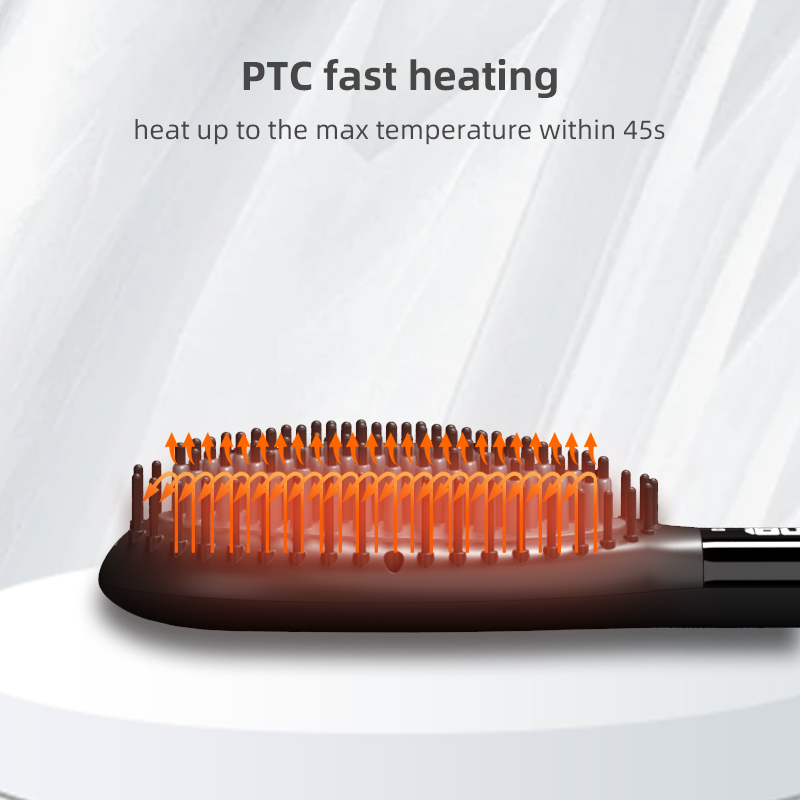 فرشاة شعر ذكية مضادة للحرق بمعامل درجة الحرارة الإيجابي (PTC Heater Pro) للصالون